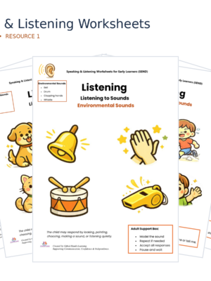 Speaking & Listening Worksheets for Early Learners (SEND) Resource 1
